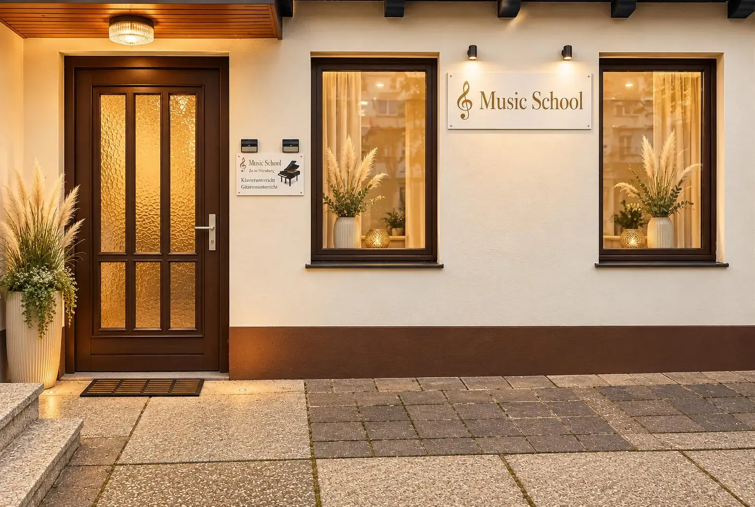 Eingang der Musikschule in Schwaig, Nürnberger Str. 28